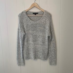Fever Fuzzy Knit Sweater Metallic Thread Size Large